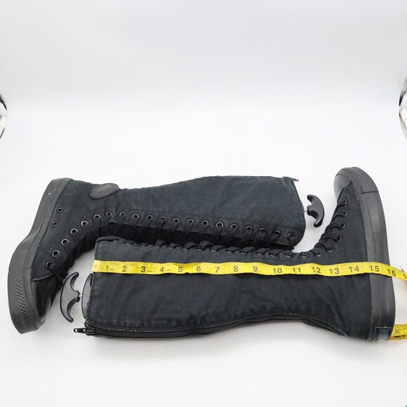 Converse All Star Women's Size 9 Knee High Sneaker Boots Zip Black 105383F - Picture 6 of 8